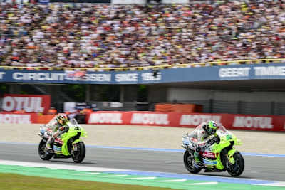 Franco Morbidelli (#21) und Fabio Di Giannantonio stritten in Assen um Platz 6