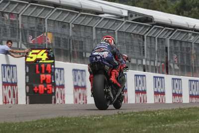 Fabio Quartararo vorige Woche am Sachsenring. Mit Platz 4 verpasste er im GP das Podium nur knapp