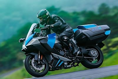 Es fährt: Wasserstoff-Motorrad von Kawasaki mit dem Kompressor-Vierzylinder der Ninja H2