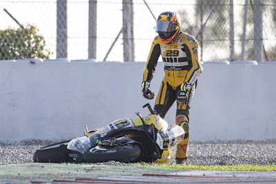 Andrea Iannone hatte in Barcelona einen harmlosen Sturz