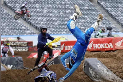 Jerry Robin stürzte im Qualifikationstraining von East Rutherford