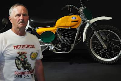 Vladimir Kavinov mit seiner KTM der frühen 1970er Jahre