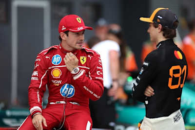 Oscar Piastri mit Ungarn-Polesetter Charles Leclerc