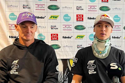 Stefan und Liam Everts traten vor die Presse