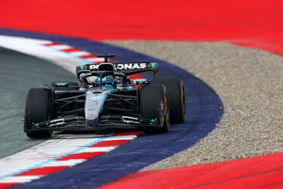 George Russell in Spielberg