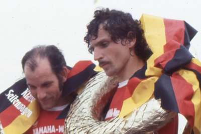 Einziger deutscher MX-Beifahrer-Weltmeister: Siegfried Müller (re.) mit Reinhard Böhler