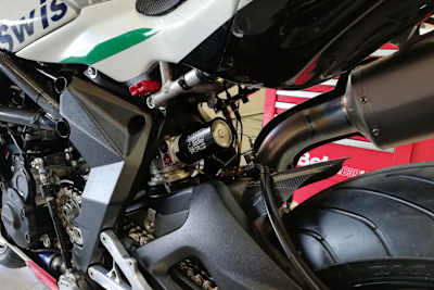 Für Mittwoch montiert: Das YSS-Federbein