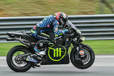 Trackhouse Aprilia: Teamlogo groß auf der Verkleidung