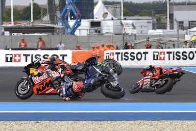 Dilemma nach dem Start mit Quartararo und Bastianini, Marc Marquez entwischt