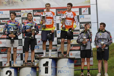 Siegertypen in Schopfheim: Joel Hoffmann, Adrian Peter, Noah + Joshua Weinmann, Luca + Remo Käser (v.li.)