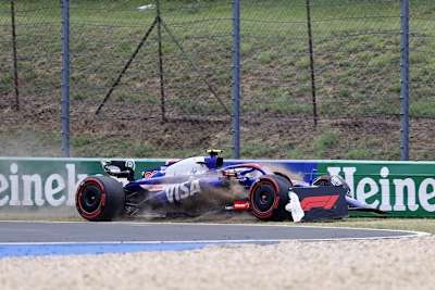 Yuki Tsunodas Auto wurde beim Quali-Crash in Ungarn stark in Mitleidenschaft gezogen