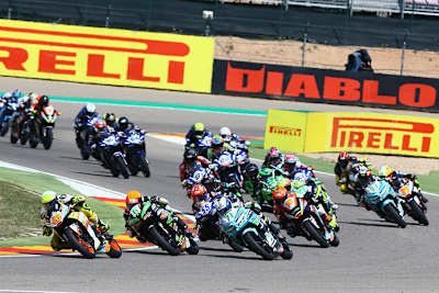 Yamaha war in Aragón erst in der zweiten Gruppe ab Platz 9 zu finden