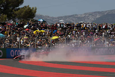 Über Charles Leclercs Abflug in Le Castellet sagt Stuck: «Wenn man sich den Unfall hundert Mal anschaut: Das Übersteuern kam nicht von ihm»