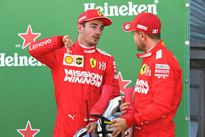 Charles Leclerc und Sebastian Vettel