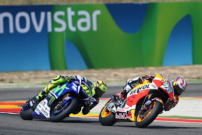 Aragón: Dani Pedrosa gegen Valentino Rossi