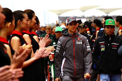 Esteban Gutiérrez und Sergio Pérez beim China-GP