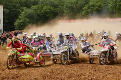 Start zum zweiten Lauf: Stuart Brown (888) vor Wilkinson (199), Prunier (#94), Hermans (3) und Weiss (91)