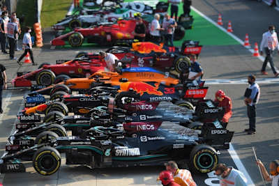 Die Autos nach dem Sprint