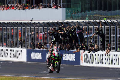 Kawasaki feierte den Sieg von Johnny Rea