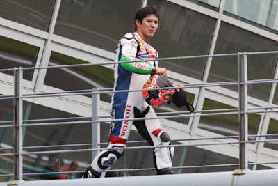 Kiyonari in Monza auf dem Weg zum Podium