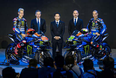 Fabio Quartararo, Lin Jarvis, Takahiro Sumi, Massimo Meregalli und Franco Morbidelli