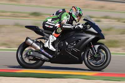 David Salom auf dem Evo-Prototypen von Kawasaki