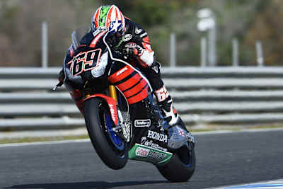 Nicky Hayden während des Jerez-Tests