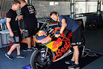 Philipp Öttl bei seinem Moto2-Debüt in Aragon im September