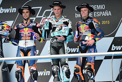Danny Kent besiegte in Jerez Miguel Oliveira, Brad Binder und Fabio Quartararo