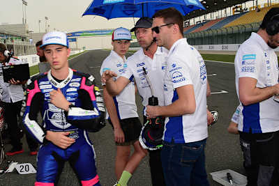 Teamkoordinator Tim Jüstel neben Jason Dupasquier