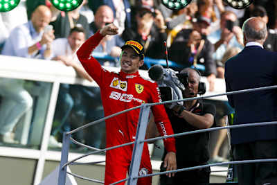 Charles Leclerc in Monza