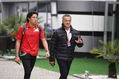 Jean Alesi mit seinem Sohn Giuliano in Sotschi