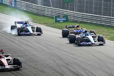 Lando Norris in der Alpine-Zange