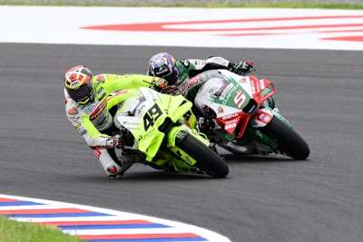 In der letzten Runde ging die gelbe Ducati mit Fabio Di Giannantonio an Johann Zarco vorbei auf Platz 5