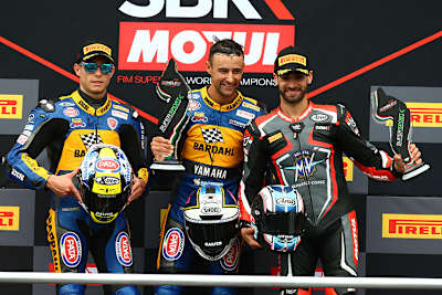 Die Top-3 von Imola: Federico Caricasulo, Randy Krummenacher und Raffaele De Rosa (v.l.)