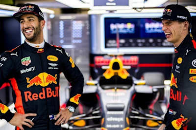 Daniel Ricciardo und Max Verstappen