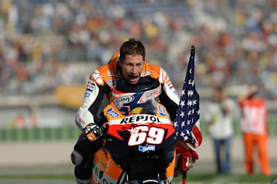Nicky Hayden, als er 2006 in Valencia den MotoGP-Titel feierte