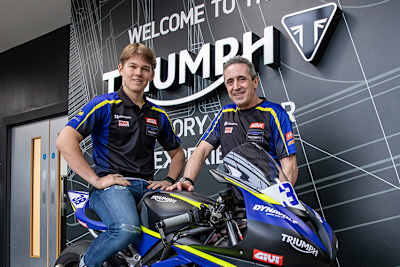 Hannes Soomer (li.) mit Teamchef Simon Buckmaster