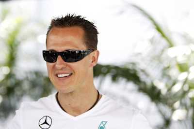 Schumi hat das Lachen noch nicht verlernt