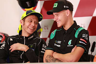 Valentino Rossi (li.) und Fabio Quartararo