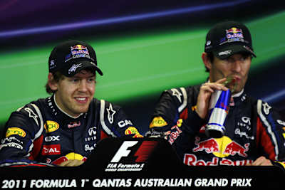 Sebastian Vettel und Mark Webber