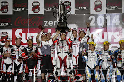 Michael van der Mark und Leon Haslam standen bereits 2013 auf dem Suzuka-Siegerpodest