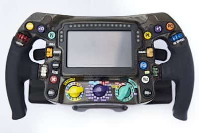 Komplex mit vielen Knöpfen: Ein Formel-1-Lenkrad