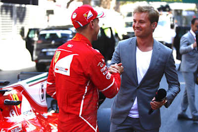 Sebastian Vettel und Nico Rosberg in Monaco 2017