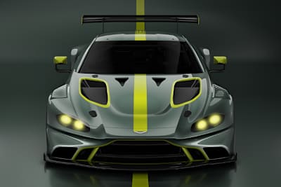 Eine erste Computer-Zeichnung des Aston Martin Vantage GT3 für 2019