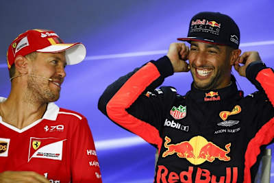 Sebastian Vettel und Daniel Ricciardo