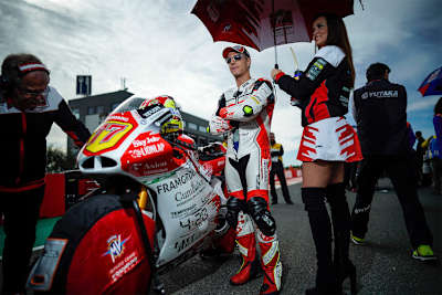 Dominique Aegerter bei seinem letzten Auftritt mit MV Agusta in Valencia