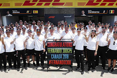 Fernando Alonso feiert in Kanada sein 300. GP-Wochenende