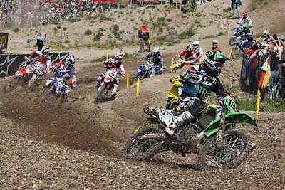 Frossard in der Spitzengruppe im ersten Lauf kurz vor seinem Sturz 