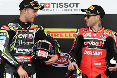 Jonathan Rea (li.) und Alvaro Bautista
